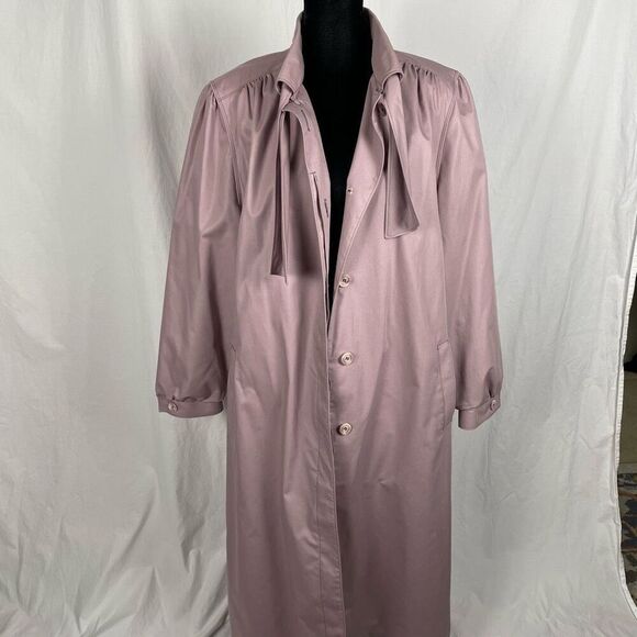 London Fog Lavender Trench Coat - Women’s 14 Regular - Picture 8 of 8